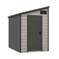 Abri de jardin 191 x 111 x 195 cm en résine gris anthracite avec porte ventilée